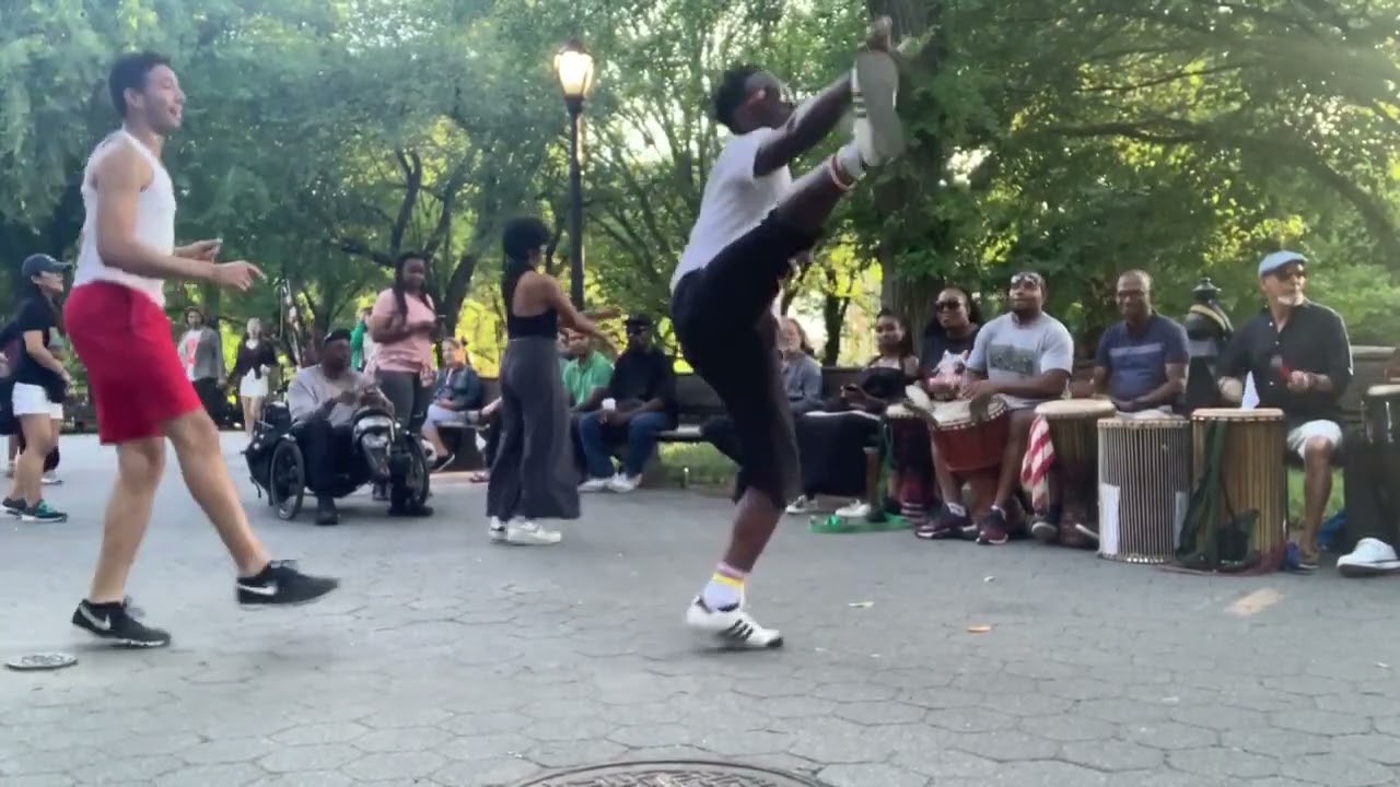 drumming and dancing Central Park chaka chocolate 2019