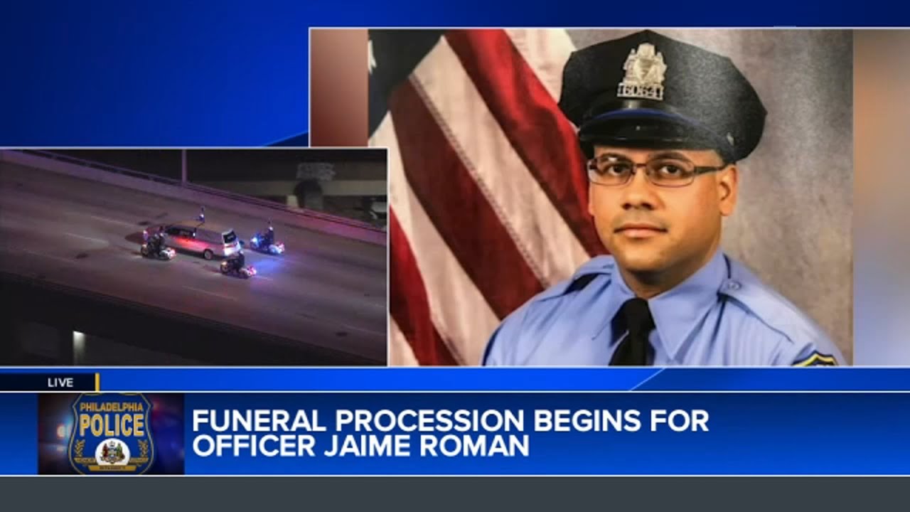 LIVE: Funeral procession for fallen Philadelphia Police Officer Jaime Roman