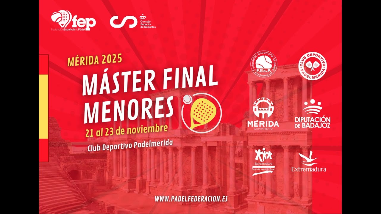 CAMPEONATO MASTER MENORES BABOLAT 2025 | S&Aacute;BADO TARDE