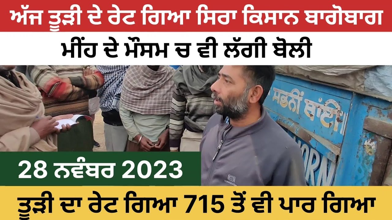 ਤੂੜੀ ਦੀ ਬੋਲੀ | 28 ਨਵੰਬਰ 2023 | ਕੋਟਕਪੂਰਾ ਮੰਡੀ | Tudi di boli | ਤੂੜੀ ਦੇ ਰੇਟ ਫੇਰ ਵਧਣੇ ਸ਼ੁਰੂ ਕਿਸਾਨ ਖੁਸ਼|