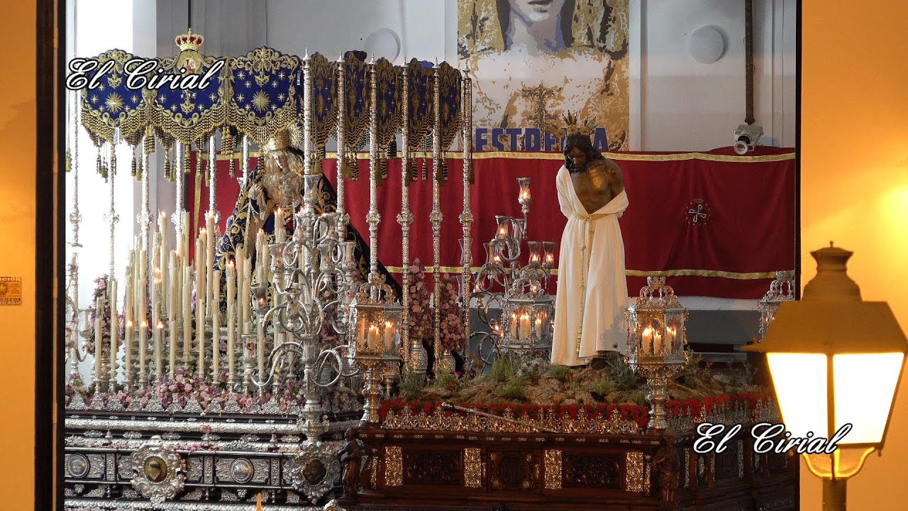 CRISTO DE LA HUMILLACION Y VIRGEN DE LA ESTRELLA MALAGA 2023 EN LA RECOGIDA 4K