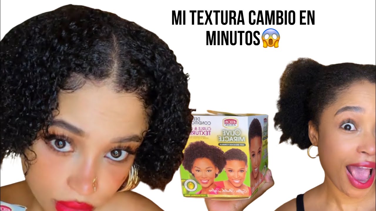 Probé texturizador en  cabello afro antes y después paso a paso 