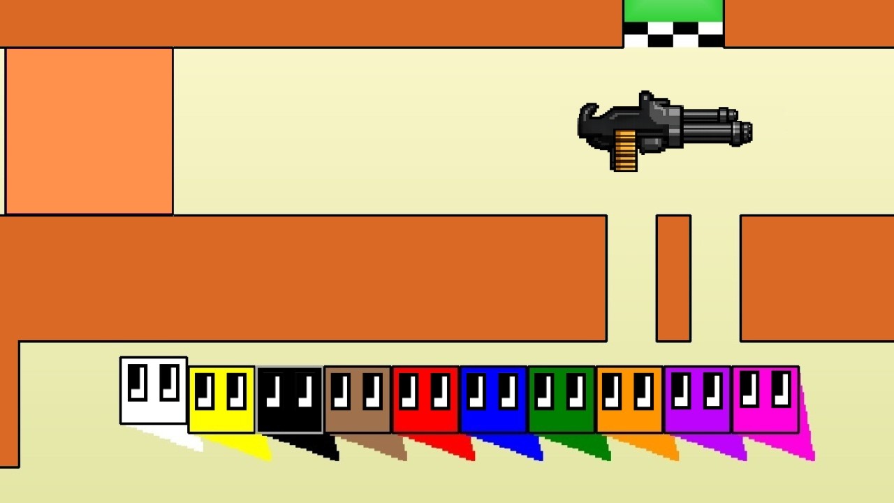 8 Squares vs A Minigun… Who Wins?