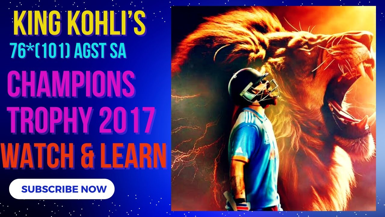 Ball by Ball - Kohli's 76* Runs Takes INDIA to Victory Against SA, Champions Trophy 2017