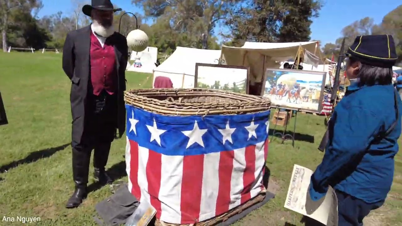 Walking around Huntington Beach Civil War Days 2025 at Huntington Central Park, California. 