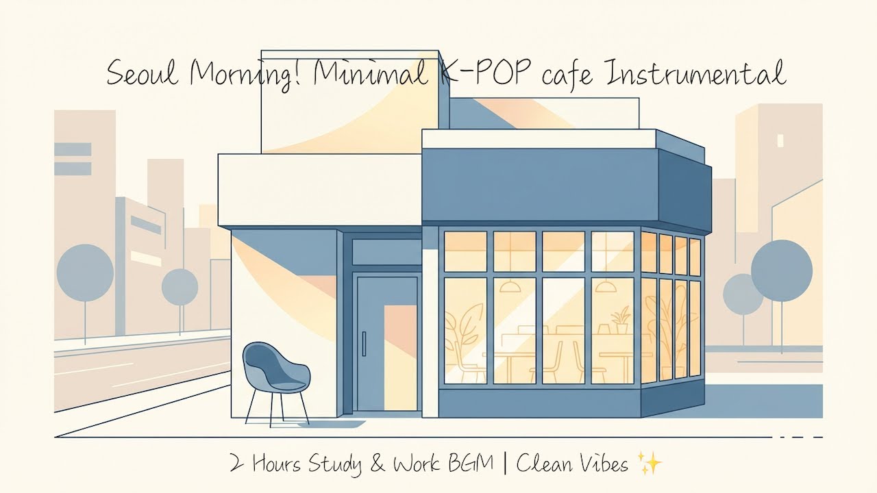 Seoul Morning ☕ Minimal K-POP cafe Instrumental | 2 Hours Study & Work BGM | Clean Vibes ✨