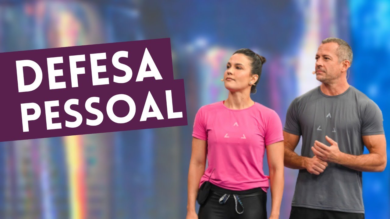 Malvino Salvador e Kyra Gracie dão aula de defesa pessoal no Faustão