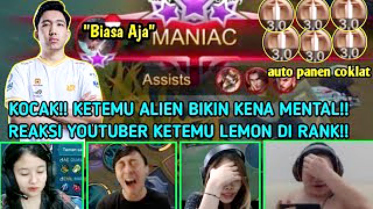 AUTO KENA MENTAL!! REAKSI YOUTUBER & STREAMER KETEMU RRQ LEMON DI RANK!!