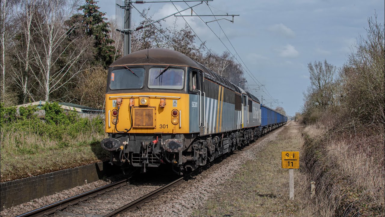 Grinding Grids - DC Rail Freight 56301 and 56103 Storm West with 6M89 22/03/2025