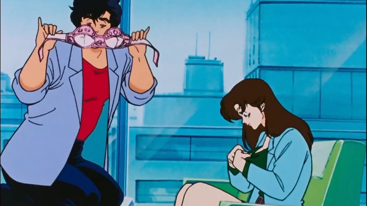 シティーハンター || 冴羽 獠が女性客のブラジャーを盗んだ [ City Hunter Anime ]