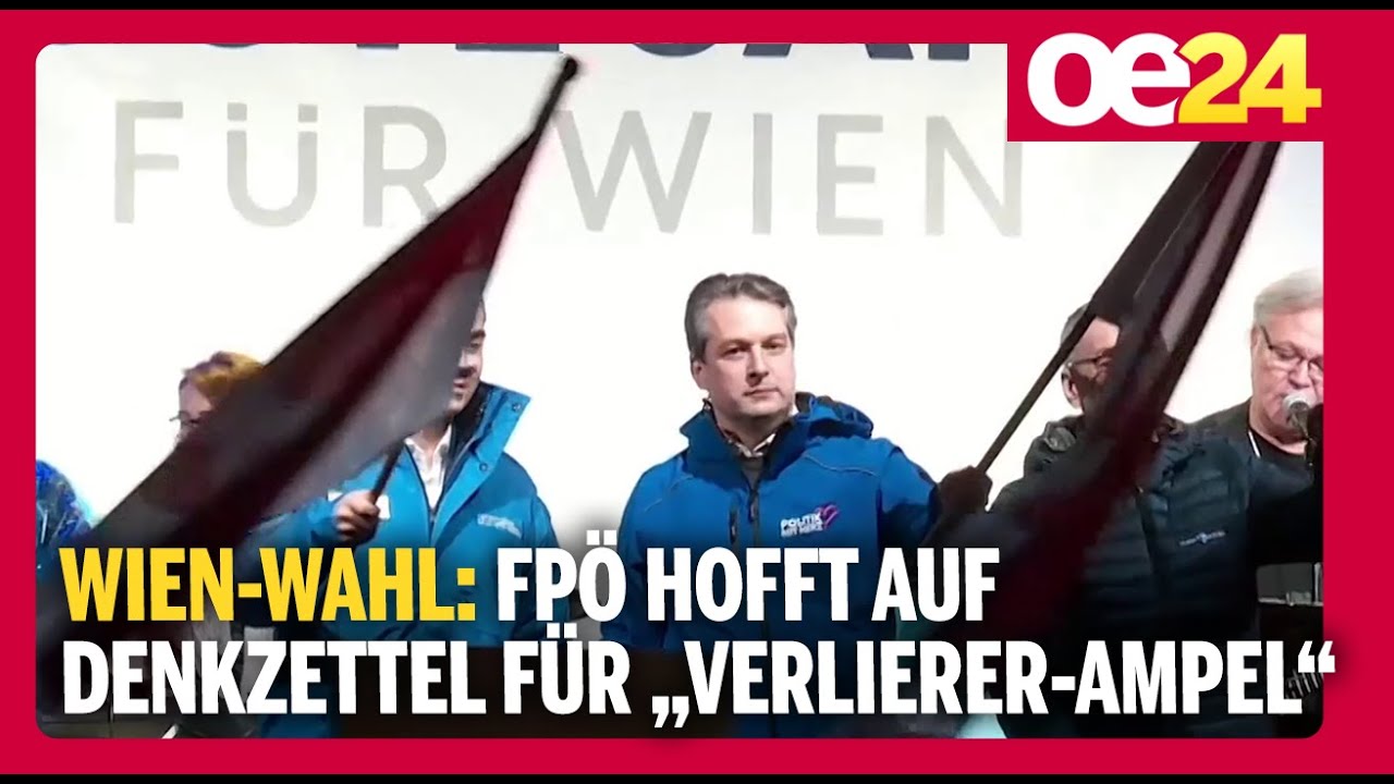 Wien-Wahl: FP&Ouml; hofft auf Denkzettel f&uuml;r &bdquo;Verlierer-Ampel&ldquo;