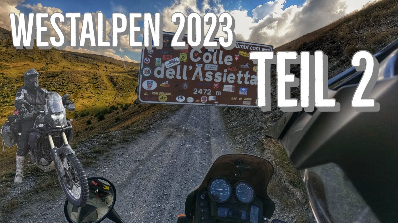 Westalpen mit dem Motorrad 2/5 Die ersten Meter Schotter unter den Reifen 😍 Assietta Kammstraße