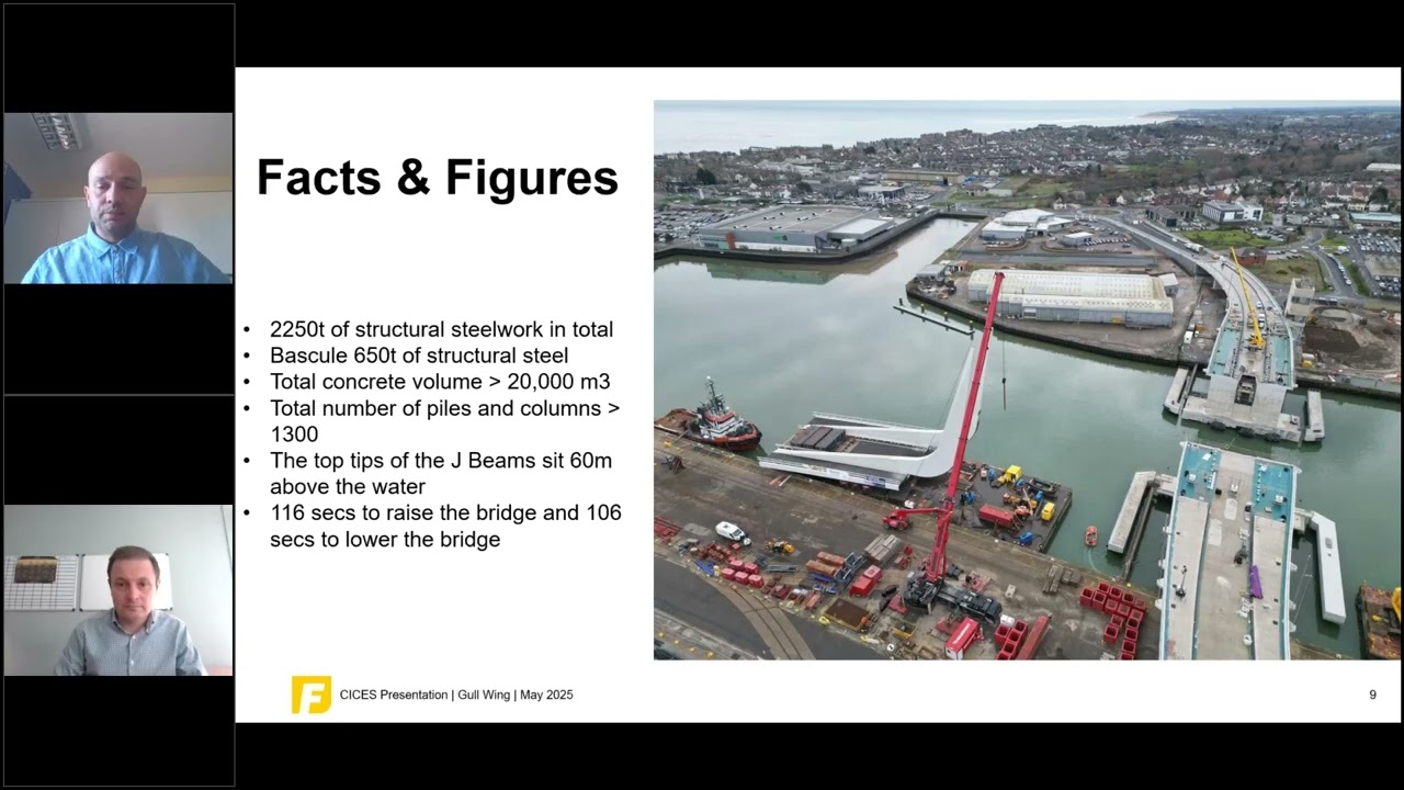 'Gull wing - construction of the world's largest rolling bascule bridge'. By Farrans.