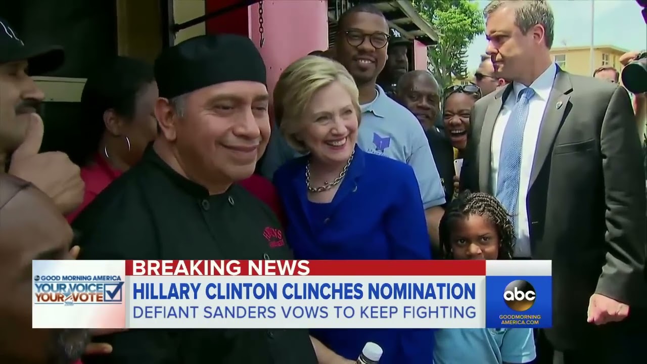 Hillary Clinton Secures Delegates to Clinch Democratic Nomination