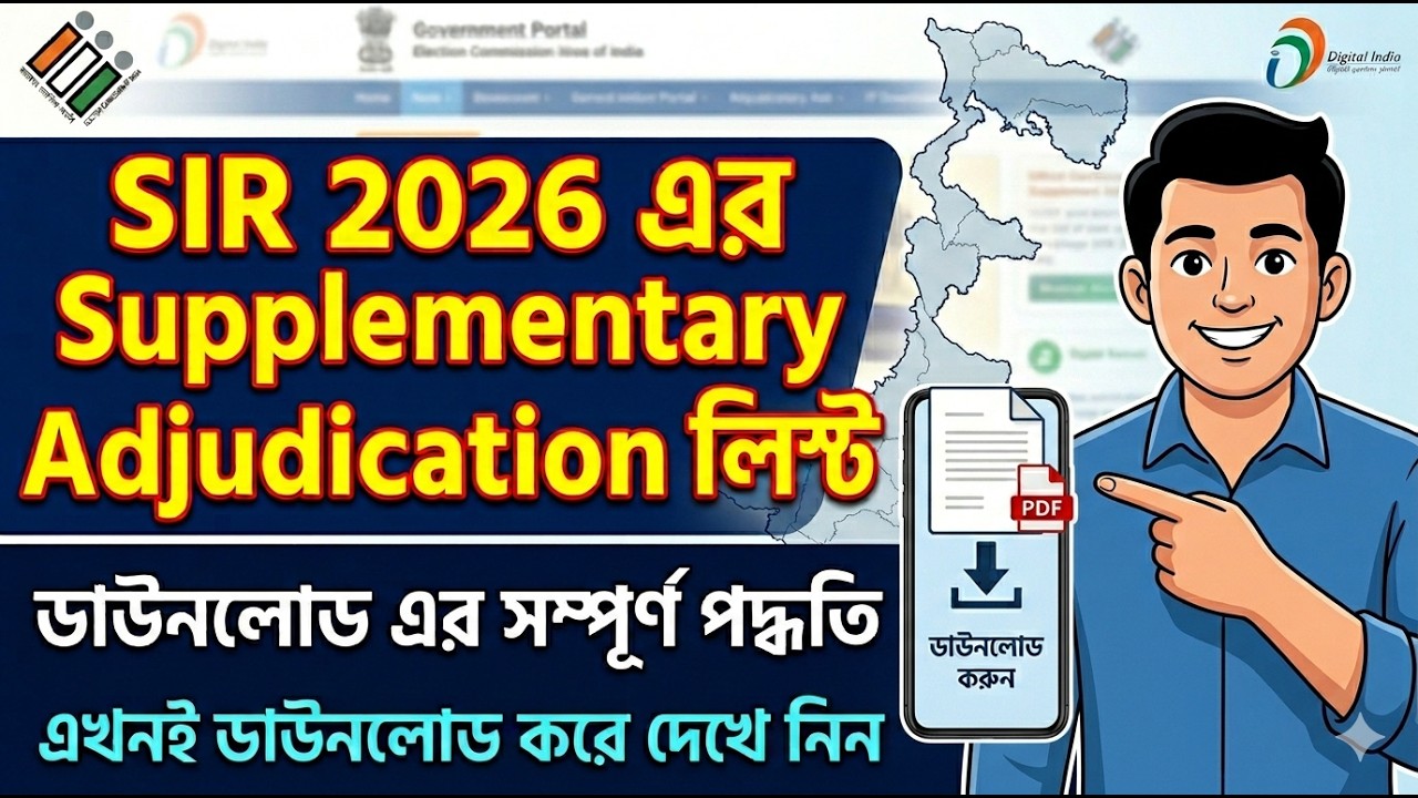 How to Download SIR 2026 Supplementary Adjudication List | Electoral Roll Revision