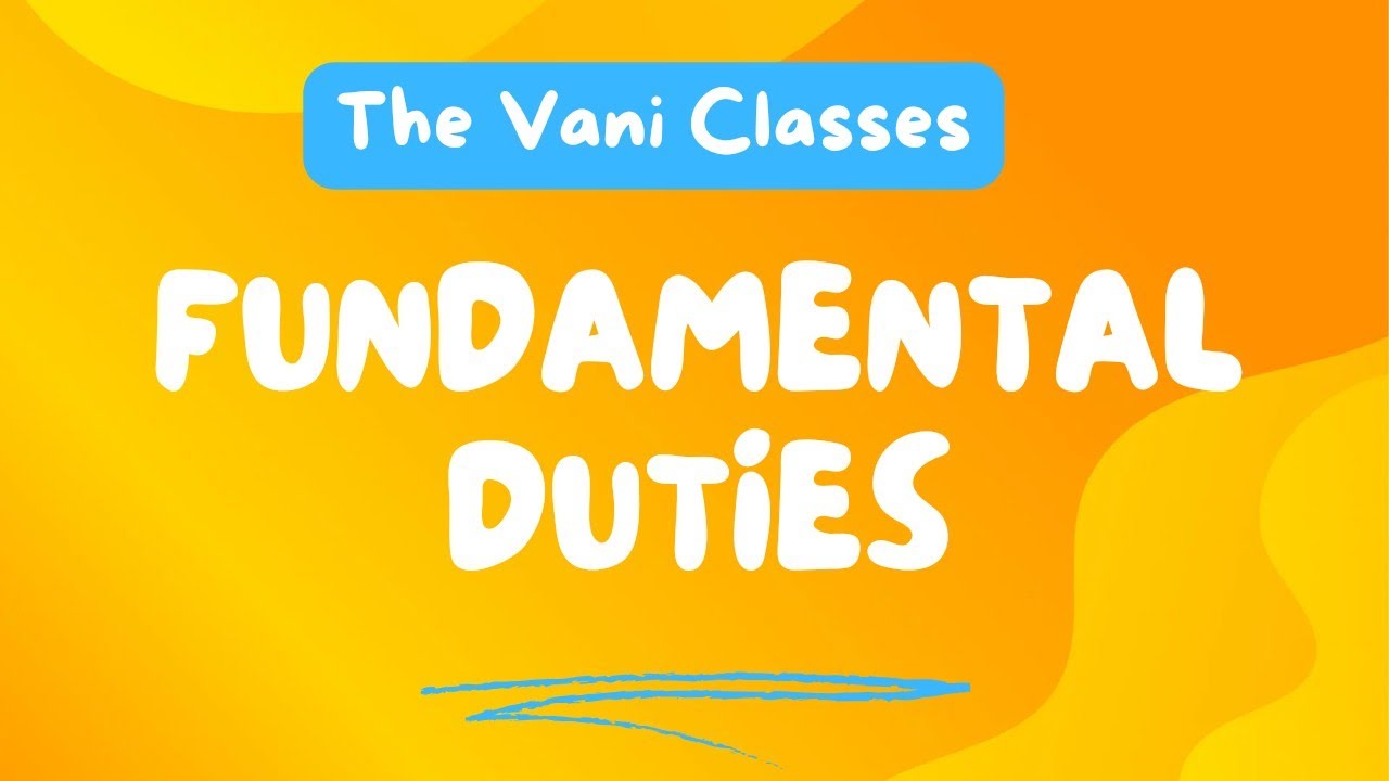 FUNDAMENTAL DUTIES | BEd Short notes | The Vani Classes | 1st Semester notes |
