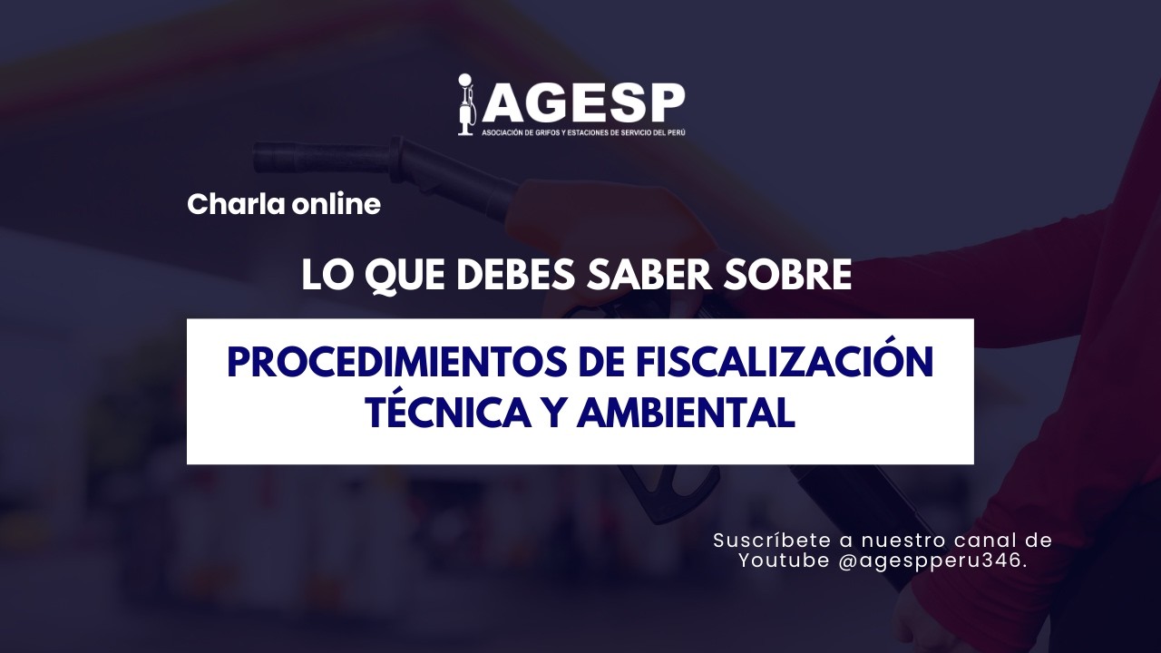 Charla online: Procedimientos de Fiscalización Técnica y Ambiental en EESS