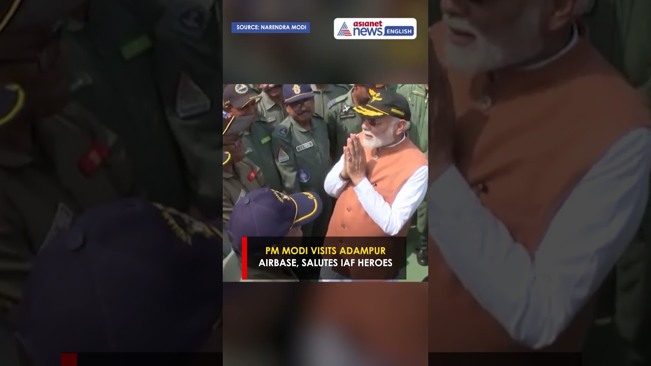 PM Modi Visits Adampur Airbase, Salutes IAF Heroes | Asianet Newsable