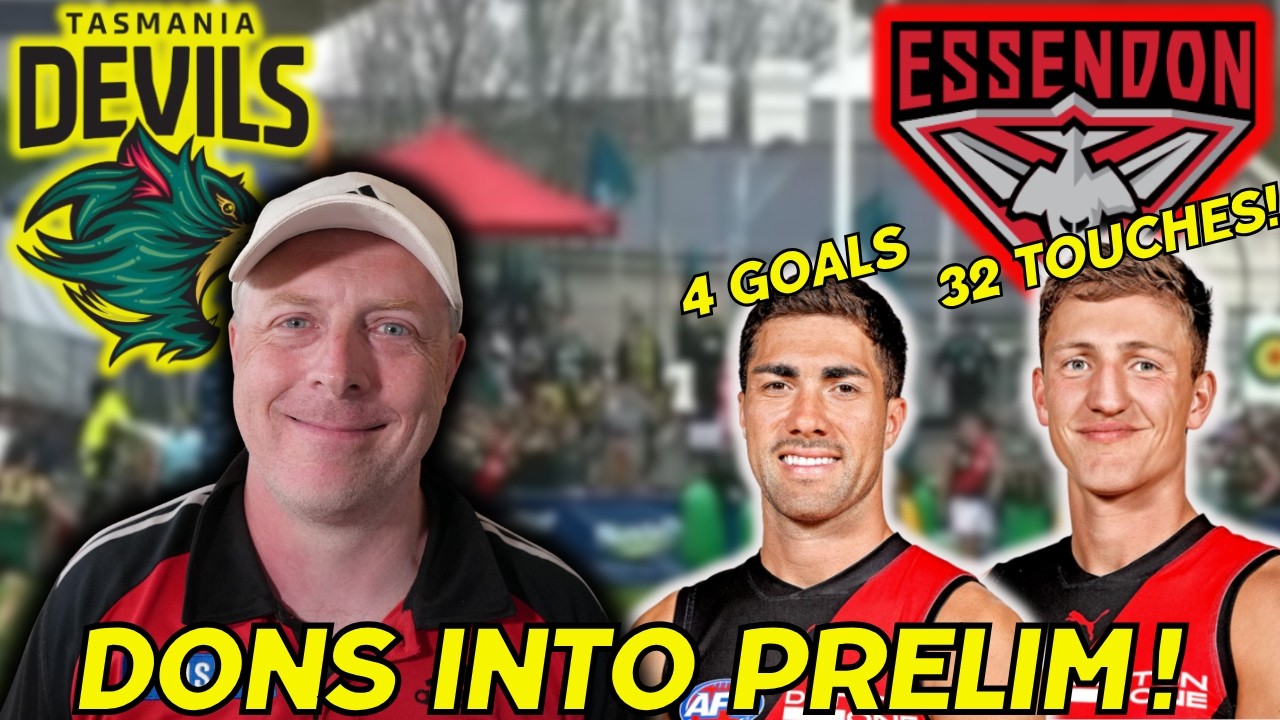 ESSENDON VFL прорывается в предварительный финал, одержав победу над Тасманией с разницей в 27 оч...