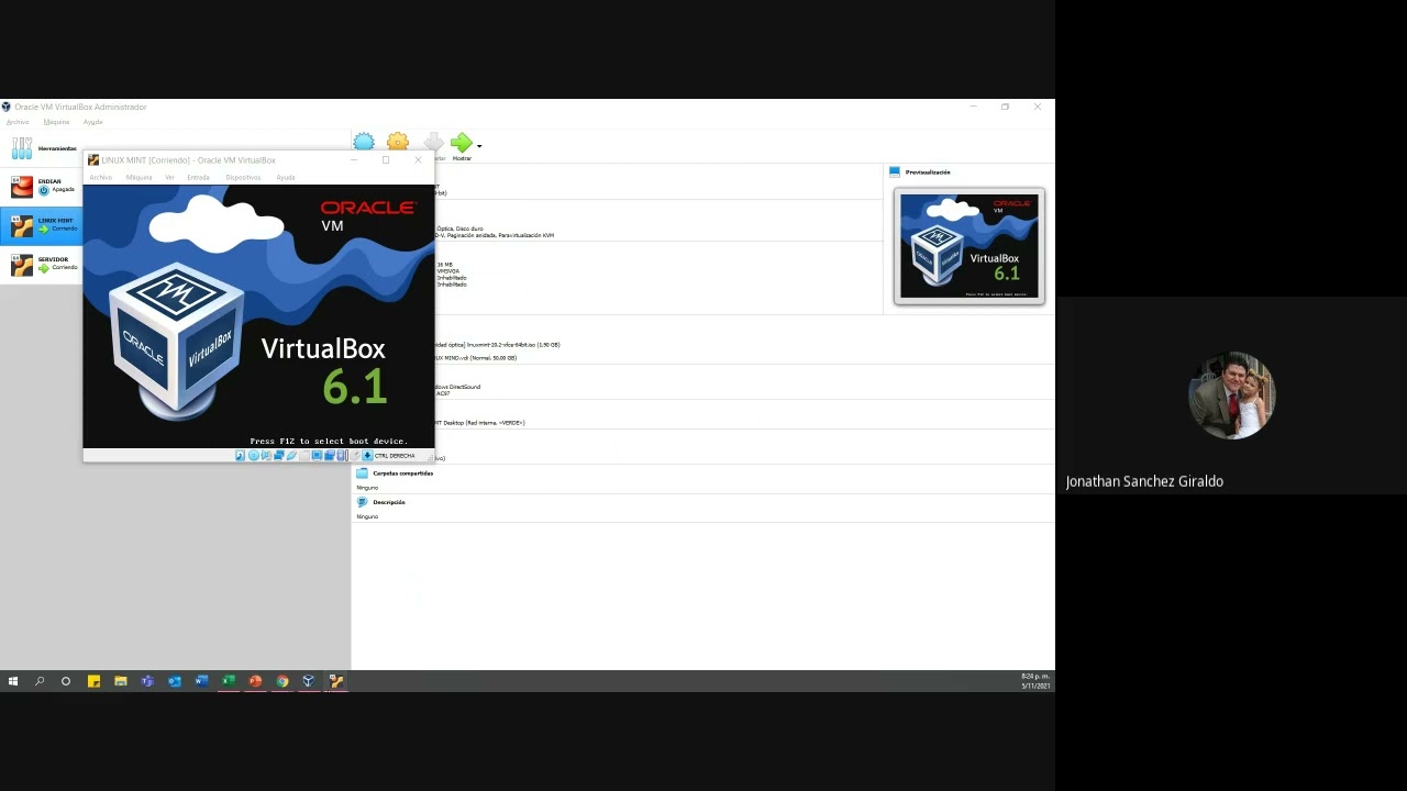 VirtualBox con Endian 3.3.2, 3 Zonas: Verde, Naranjada y Roja