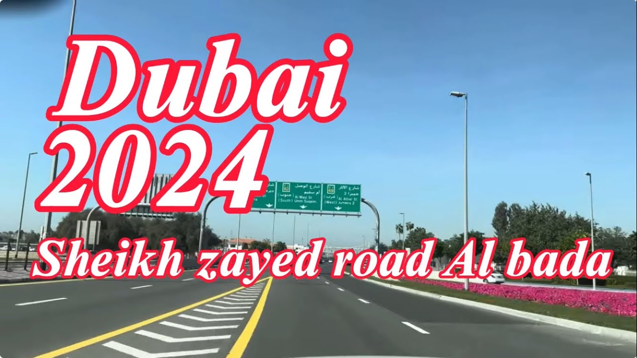 #4k  || Dubai sheikh Zayed road || Al bada drive || 24 January 2024