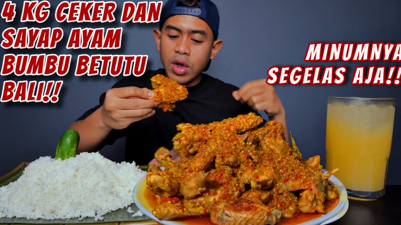BUKA PUASA MAKAN 4 KG CEKER DAN SAYAP AYAM BETUTU BALI + NASI SEMEJICOM!!!