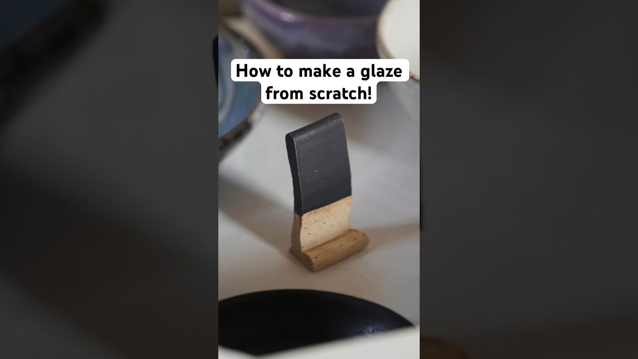 All the steps involved in making this matte black glaze from scratch #pottery #potteryartist