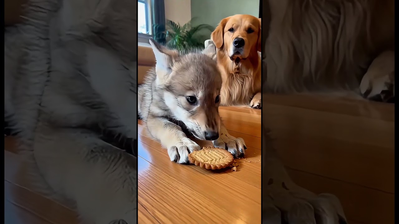Собака вырастила волка 🐶🐺. Он ушел&hellip; а потом вернулся, никогда не забывая о доме ✨ #шорты