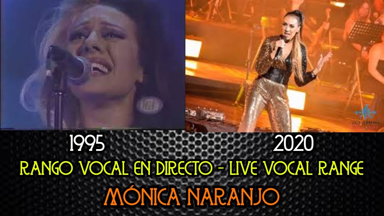 Mónica Naranjo.Rango vocal en directo - Live vocal range (1995-2020) (C#3-B5- ¿C6?)
