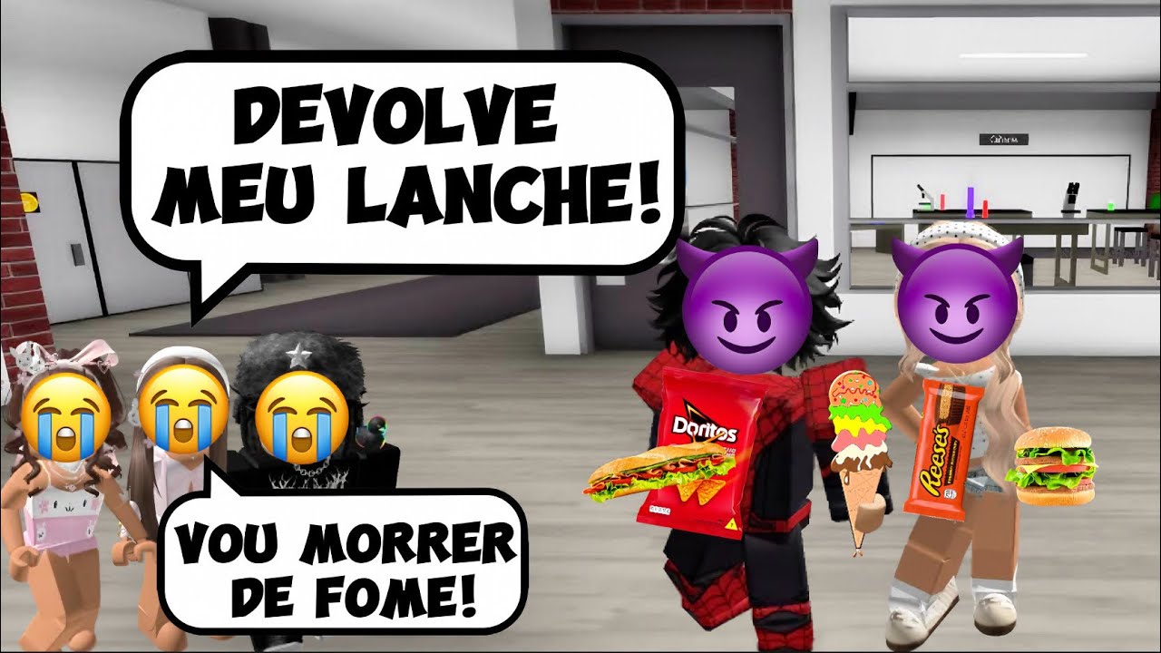 Os alunos malvados que roubavam os lanches das crianças da escola - História Roblox