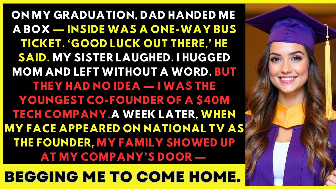 My Dad Gave me a One-Way Ticket at My Graduation, But They Didn't Know I Was a Secret Billionaire