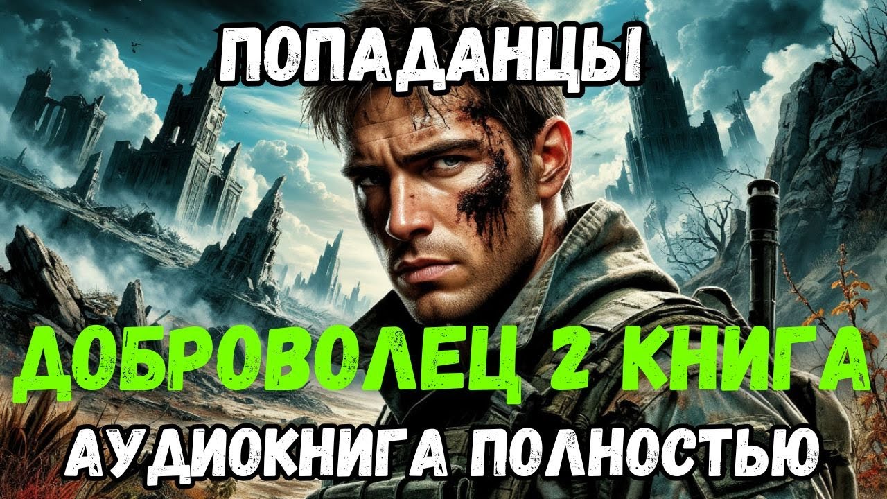 АУДИОКНИГА ПОЛНОСТЬЮ: ДОБРОВОЛЕЦ 2 ЧАСТЬ | ПОПАДАНЦЫ