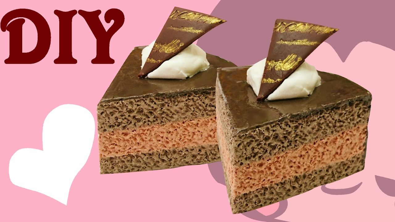 粘土でバレンタインチョコケーキの作り方【簡単工作】スイーツデコ フェイクスイーツ DIY
