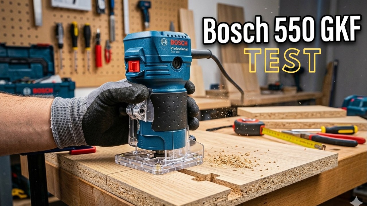 Bosch GKF 550 Unboxing & Test!  Powerful Mini Router!