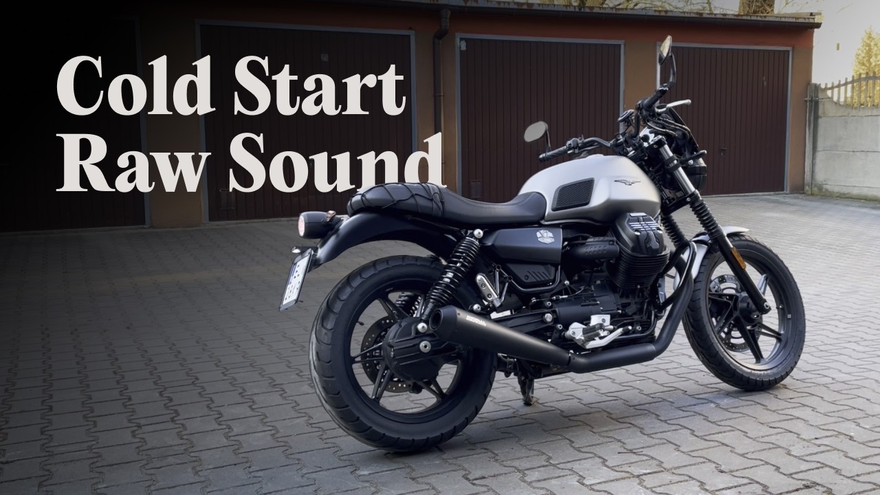 Moto Guzzi V7 Stone + Mistral Exhaust | Cold Start & Pure Raw Sound