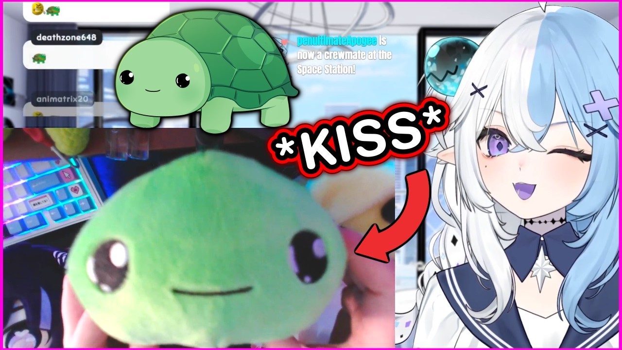 Aquwa Kisses Vedal Plushie During Handcam Stream