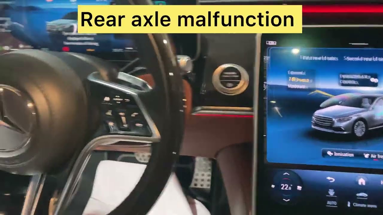 Mercedes S580 Rear axle steering malfunction on