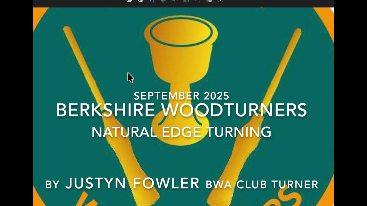 Berkshire Woodturners Club Night. Natural edge turning