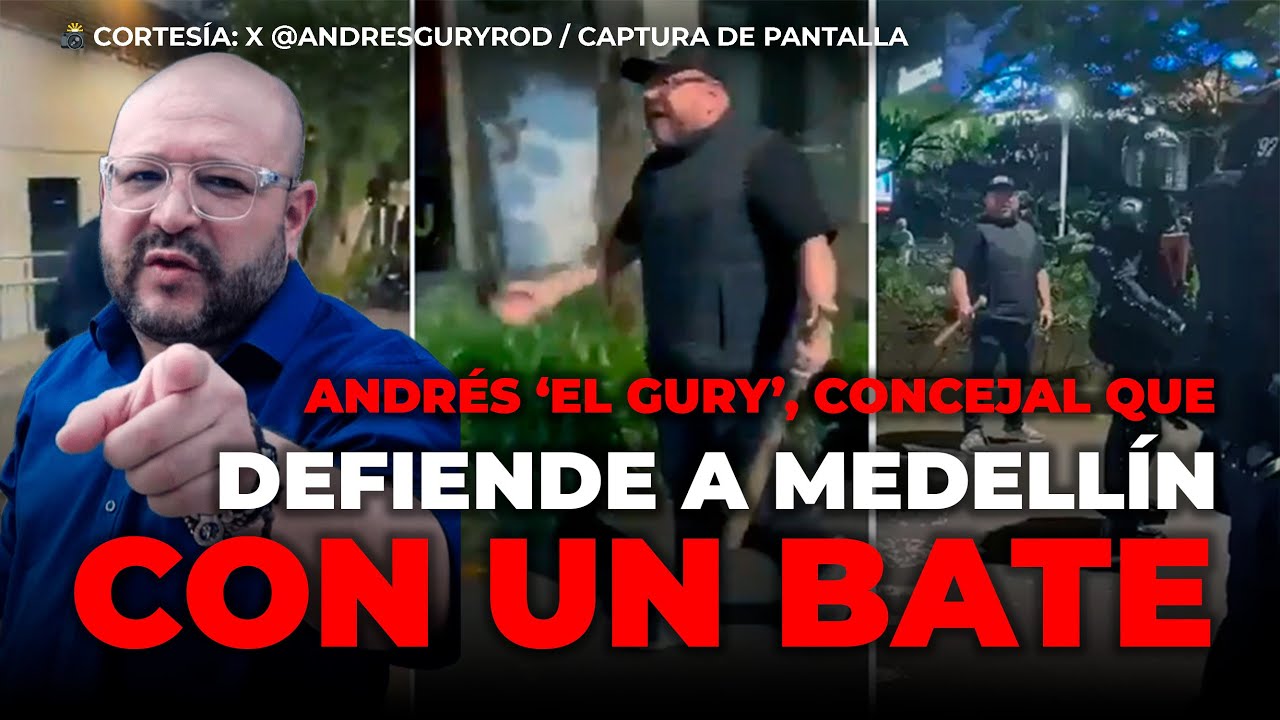 'El Gury', el concejal que defiende a Medellín del vandalismo con un bate en Nos Cogió la Noche