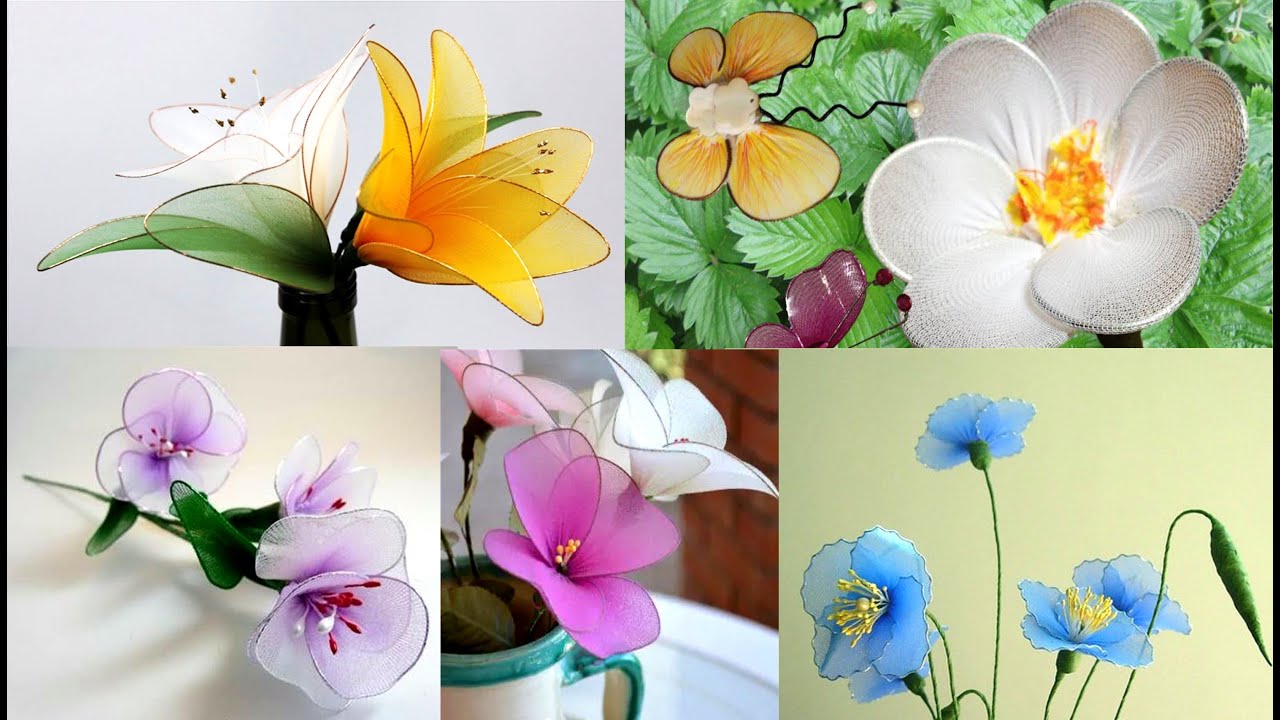 C&oacute;mo Hacer FLORES de MEDIAS NYLON Paso a Paso | Decoraci&oacute;n de Mesa