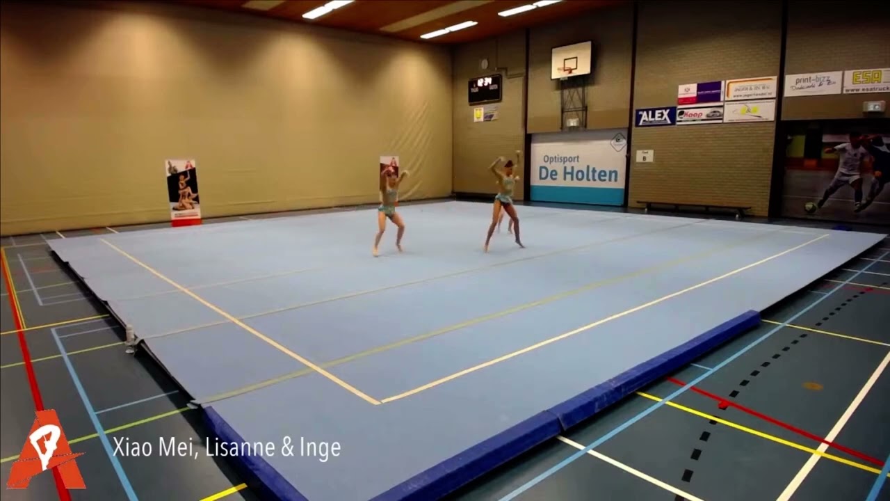 Xiao Mei, Lisanne, Inge - Oefenwedstrijd Tempo - 12-18 - Acro Academy