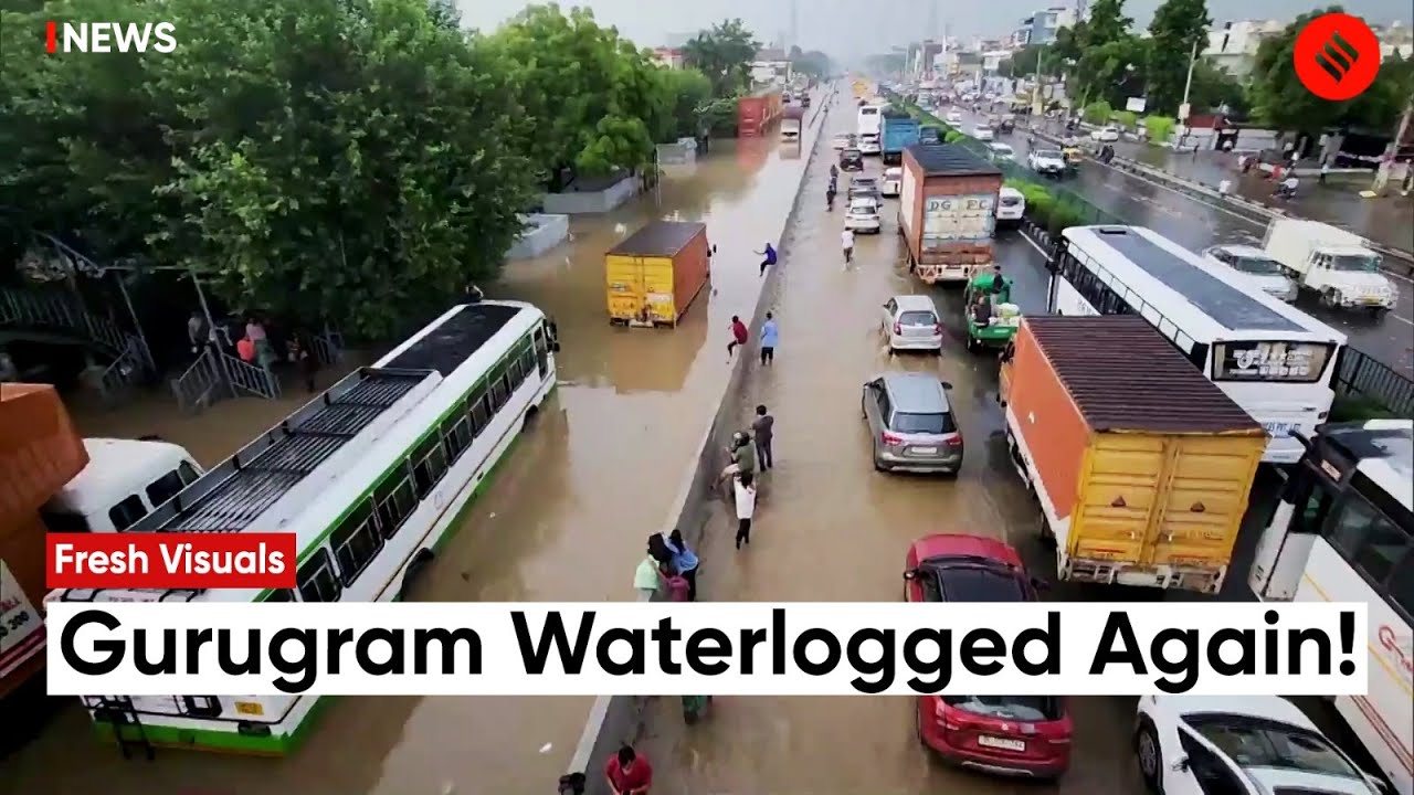 Delhi Rain News: Heavy Downpour on Delhi Gurugram Expressway Leads to Severe Waterlogging