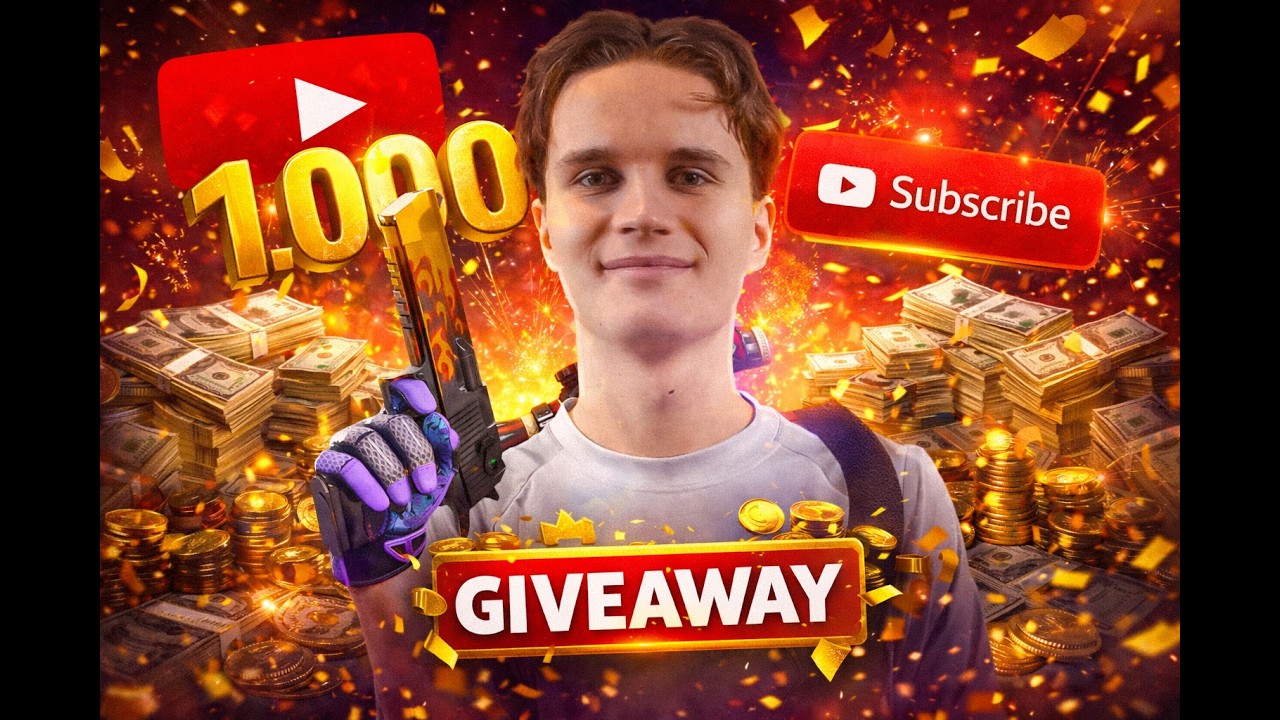 🔴 GIVEAWAY TIME + FACEIT 4300 ELO  🔴 Multumesc din suflet pentru cei 1.000 abonati!