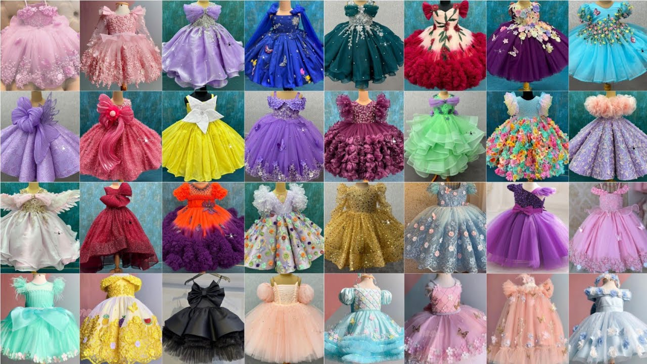 baby girl frock designs for wedding Baby girl birthday dress| party wear dress for baby girl 1-10