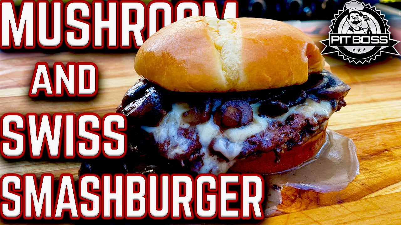 AMAZING! MUSHROOM AND SWISS SMASHBURGER MADE ON PIT BOSS SIERRA GRIDDLE! ULTIMATE GRIDDLE COOKING