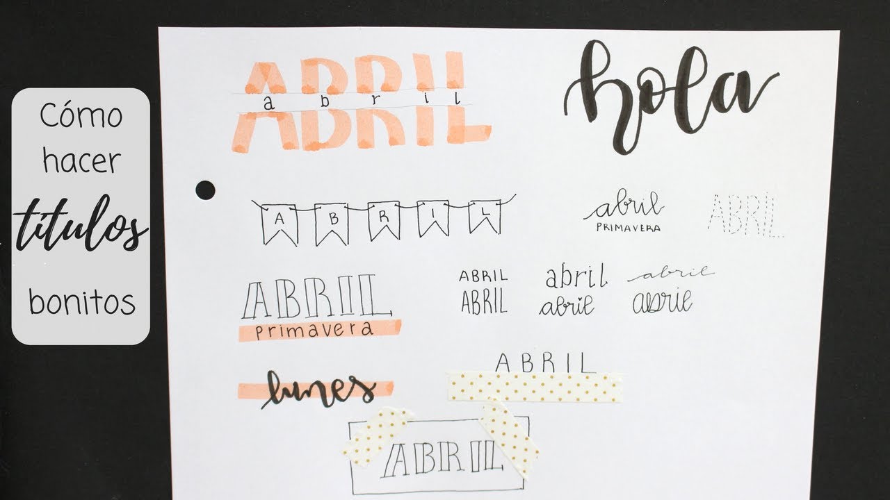 CÓMO HACER TÍTULOS BONITOS | +20  ideas ❤