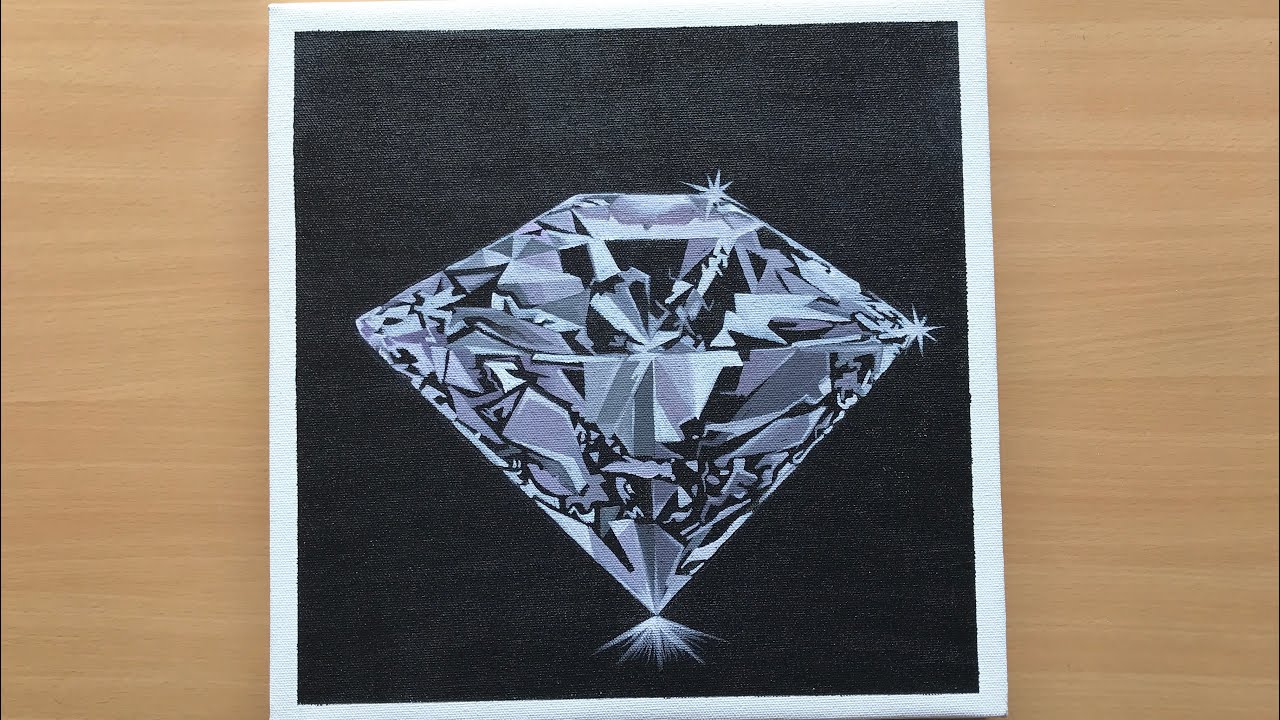 Daily Challenge #57 Diamond / Acrylic Painting