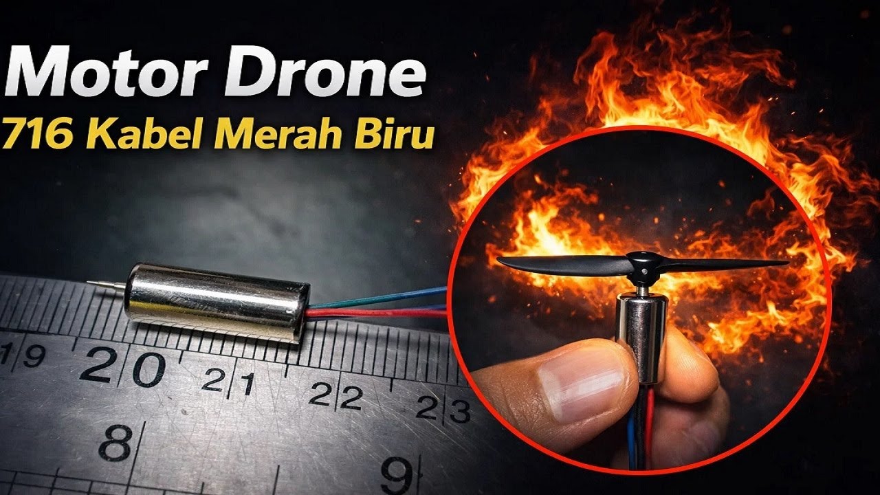 Motor Drone 716 Kabel Merah Biru | Dinamo Mini Kencang & Stabil untuk DIY Drone