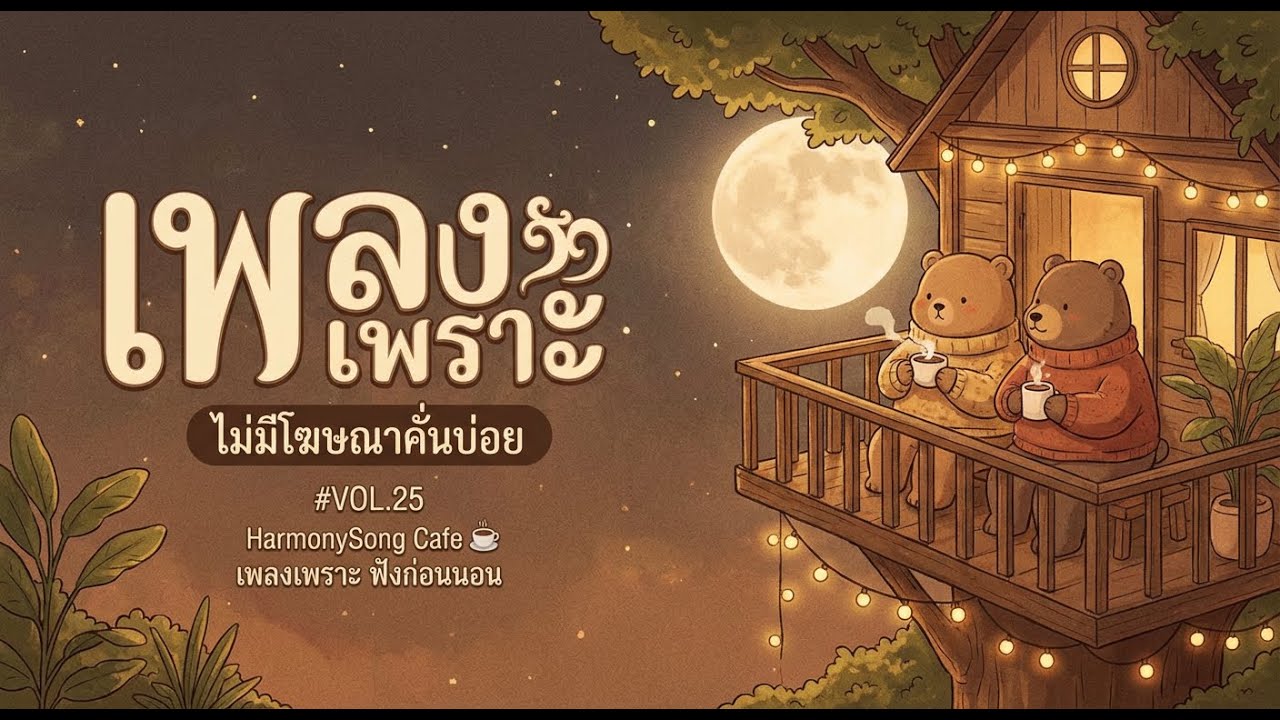 🎧 เพลงเพราะๆ ฟังก่อนนอน ไม่มีโฆษณาคั่นบ่อย | HarmonySong Cafe ☕ รวมเพลงฟังยาว 1 ชั่วโมง VOL.25