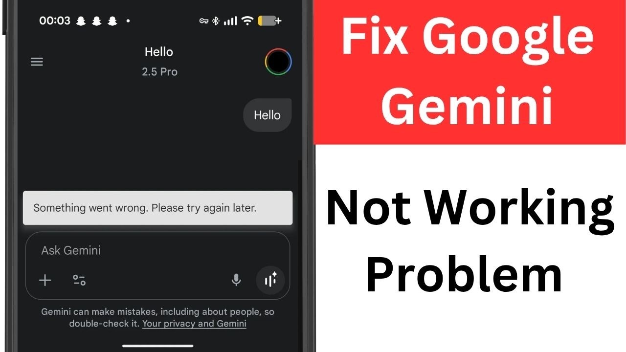 Не работает Google Gemini | Не работает Gemini в Chrome